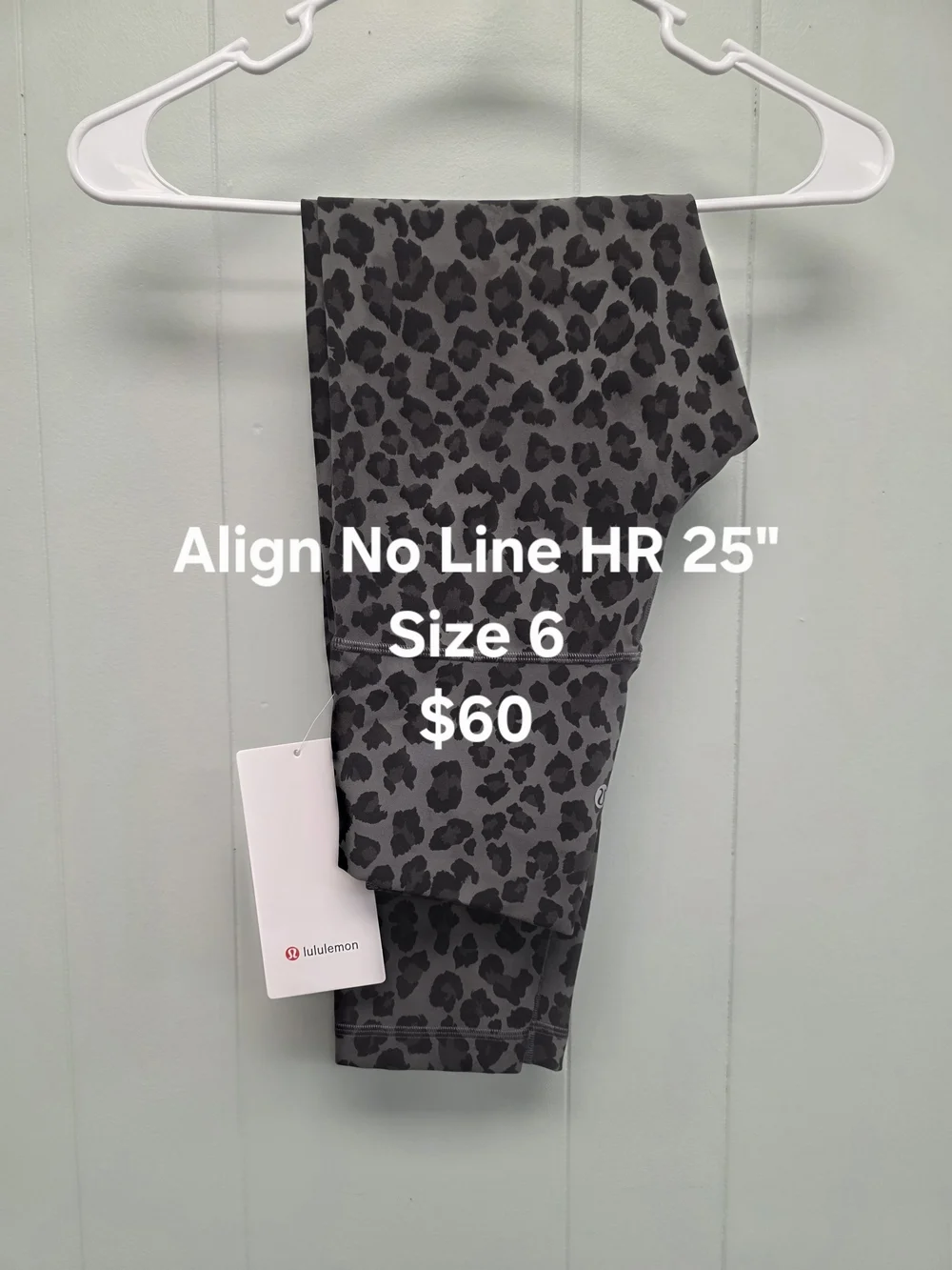 lululemon athletica Women's Leopard Print Leggings - Gray & Black